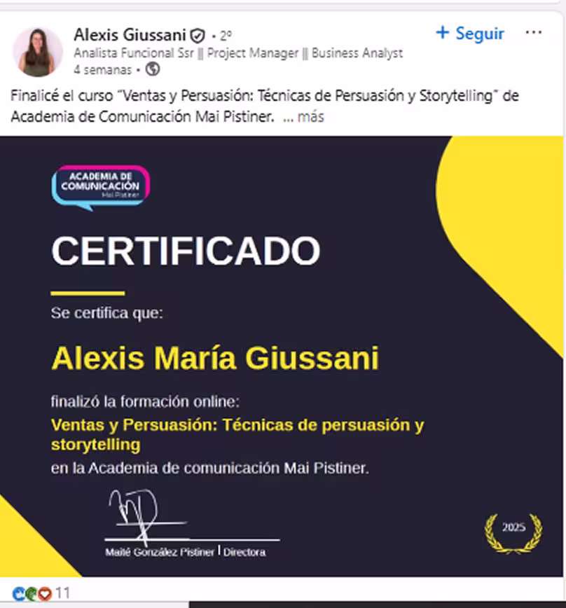 Certificado Academia Comunica